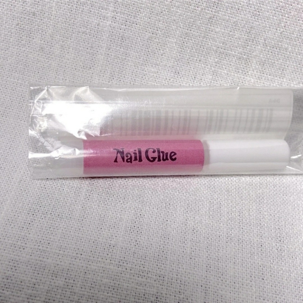 Ombre Square Press On Nails French Tip Style 25 pc Set Short Natural False Kit - Picture 6 of 6